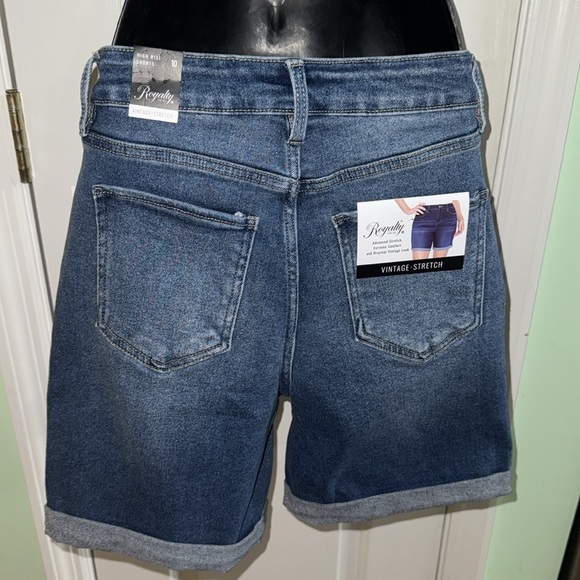 Royalty Blue Vintage Stretch High Rise Denim Shorts Spring 6.5” Inseam Size 10 - Picture 6 of 8